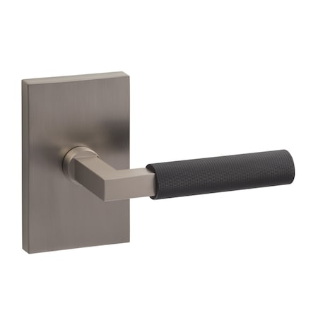 Sure-Loc Hardware Sure-Loc Hardware Levanto Dummy Rosette, Nickel, Knurled Grip in Flat Black LV100 NI GRIP-KN FBL